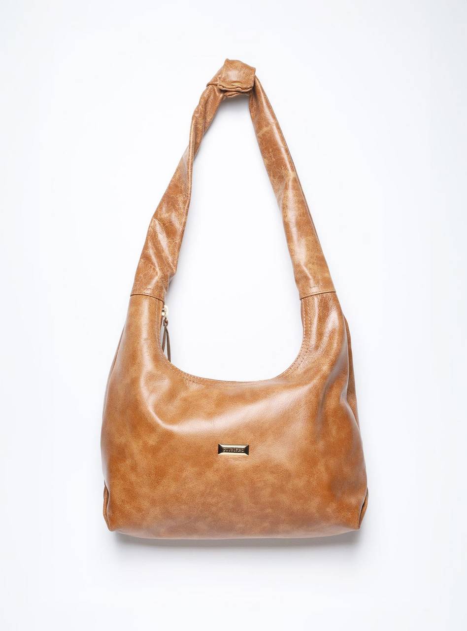 Bolsa Hobo Couro Média Tiracolo Castor BSI-5860 - CS