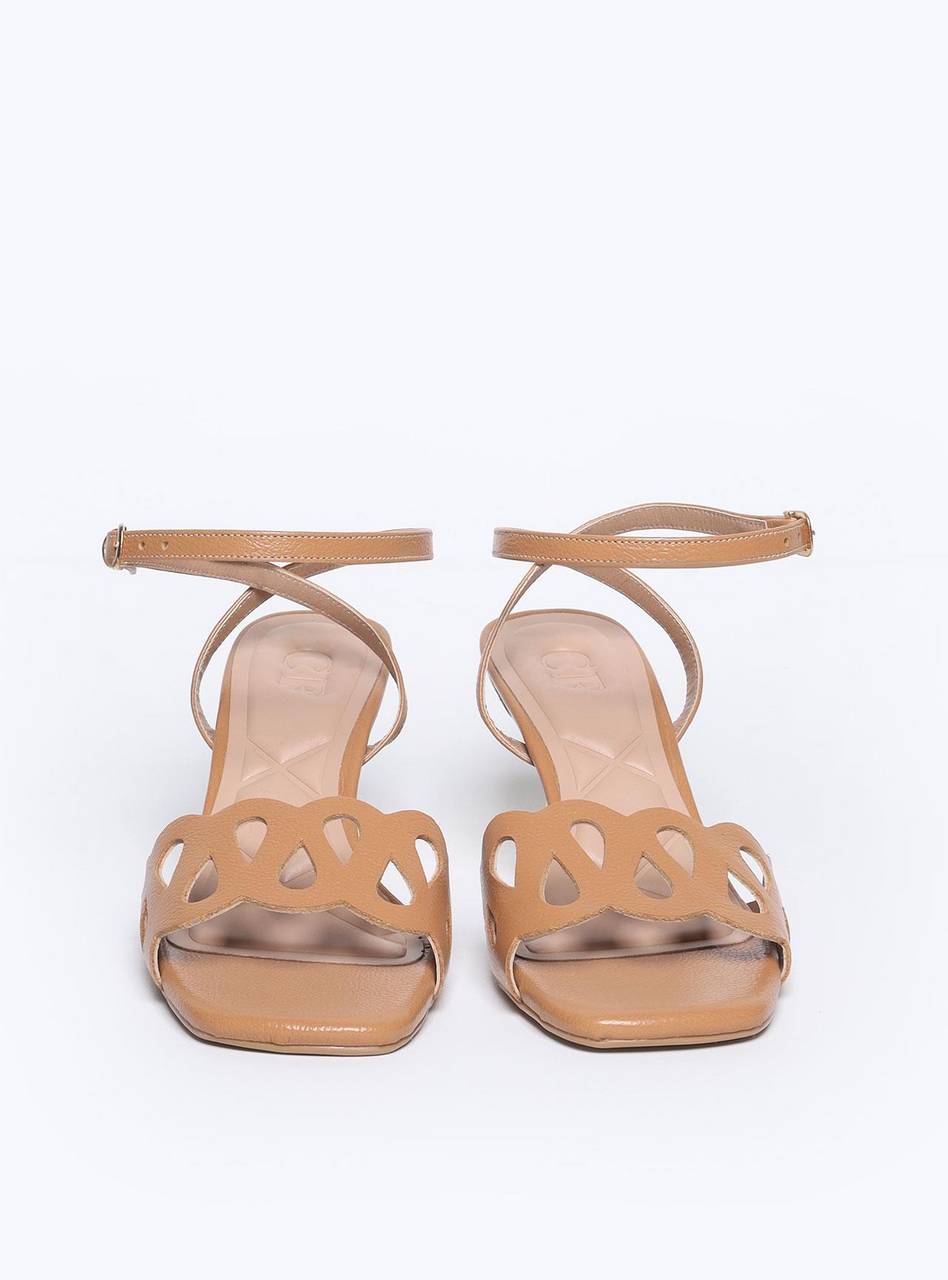 Sandália Feminina Couro Salto Taça - Castor SDI-11527 - CS