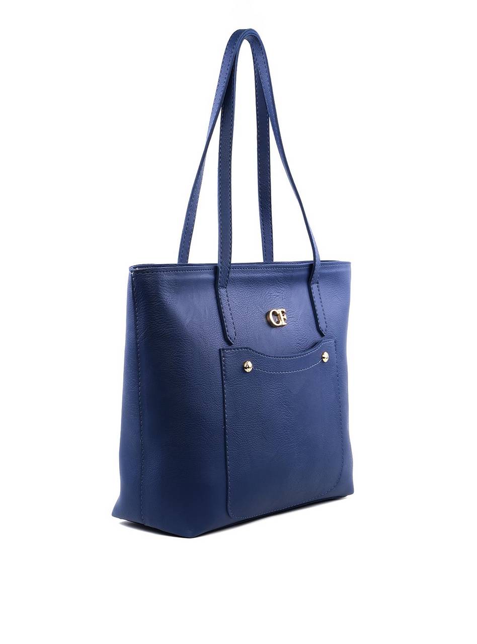 Bolsa Tiracolo com Bolso Frontal e Esferas - Azul BSI-6197 - AZ