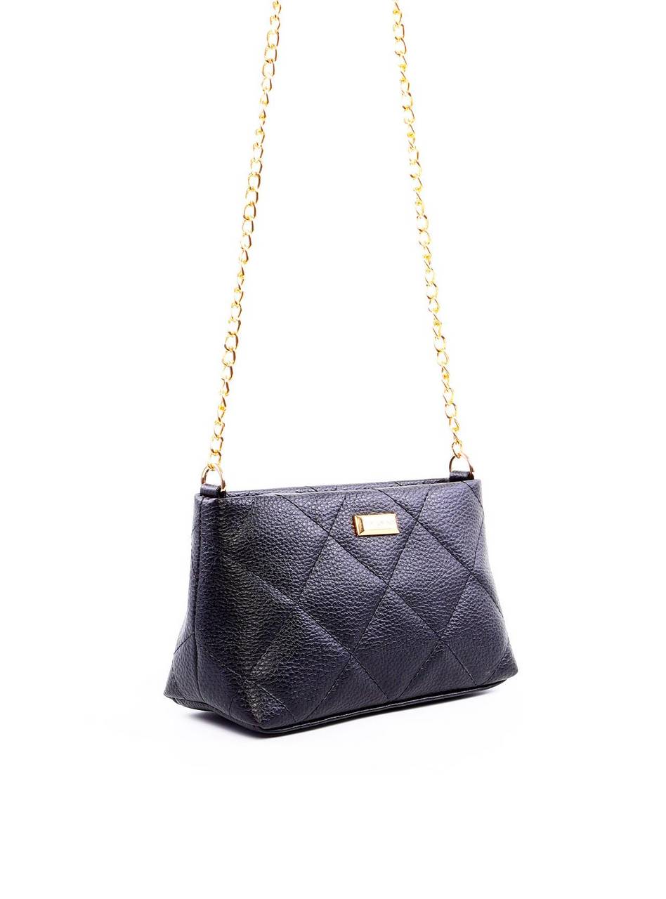 Bolsa Clutch Transversal em Metalassê - Preta BSI-6288 - PR