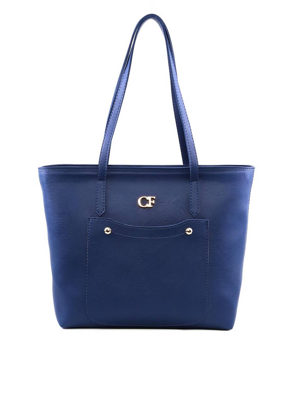 Bolsa Tiracolo com Bolso Frontal e Esferas - Azul BSI-6197 - AZ