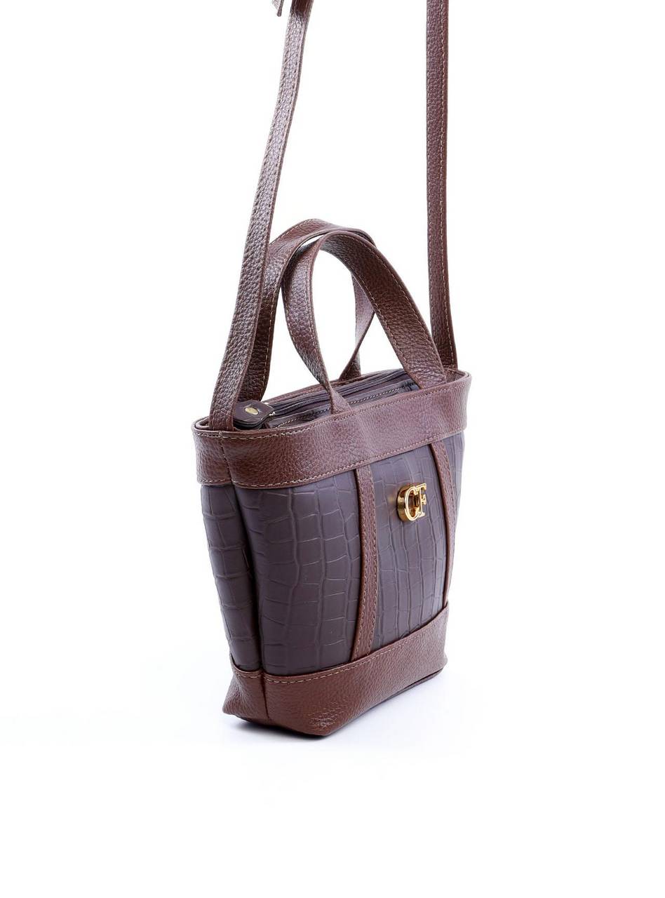 Bolsa Tote com Alça Dupla Geométrica - Cacau BSI-6061 - CA