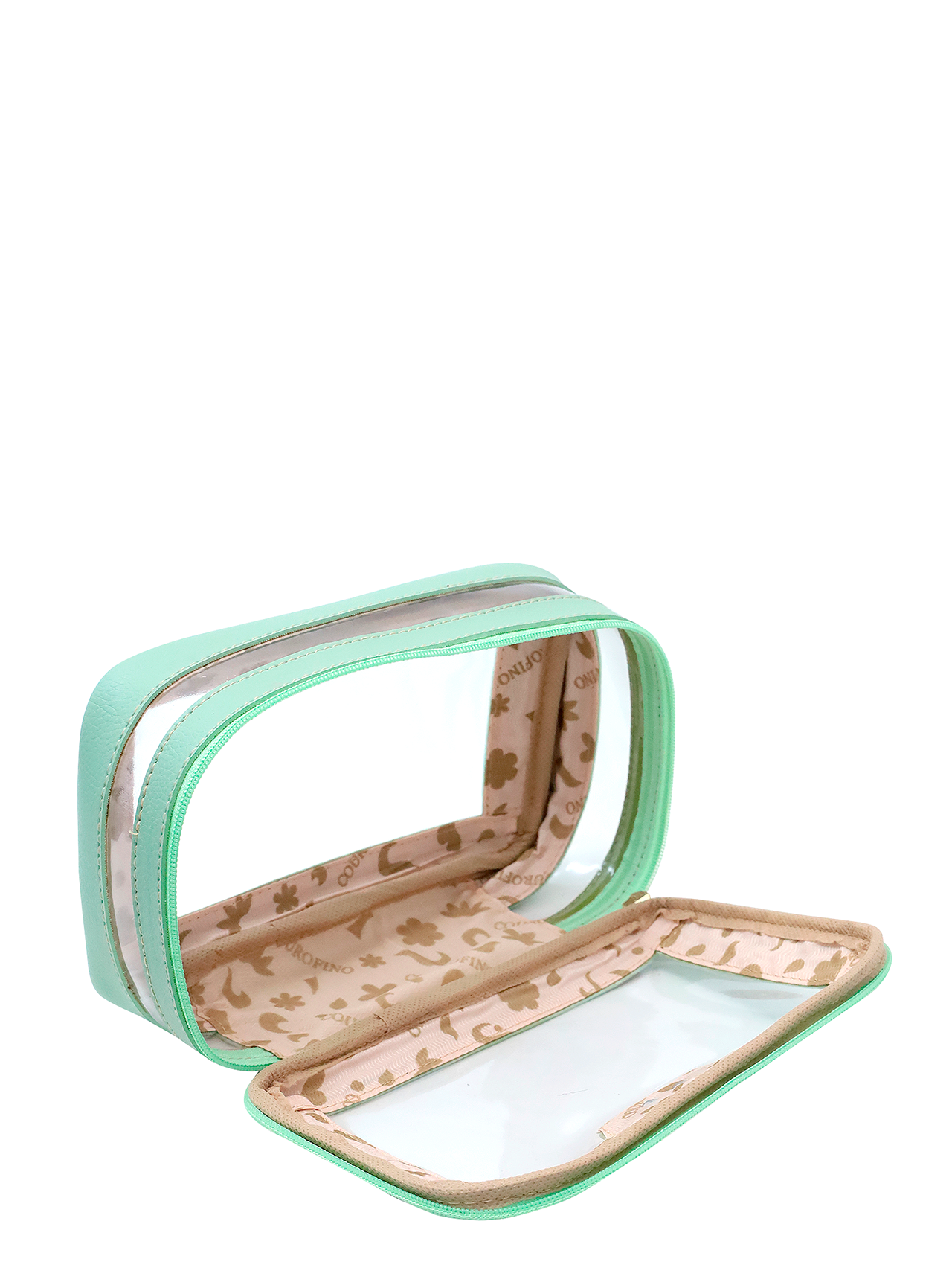 Necessaire Unissex Transparente Ziper Verde NSI-122 - VD