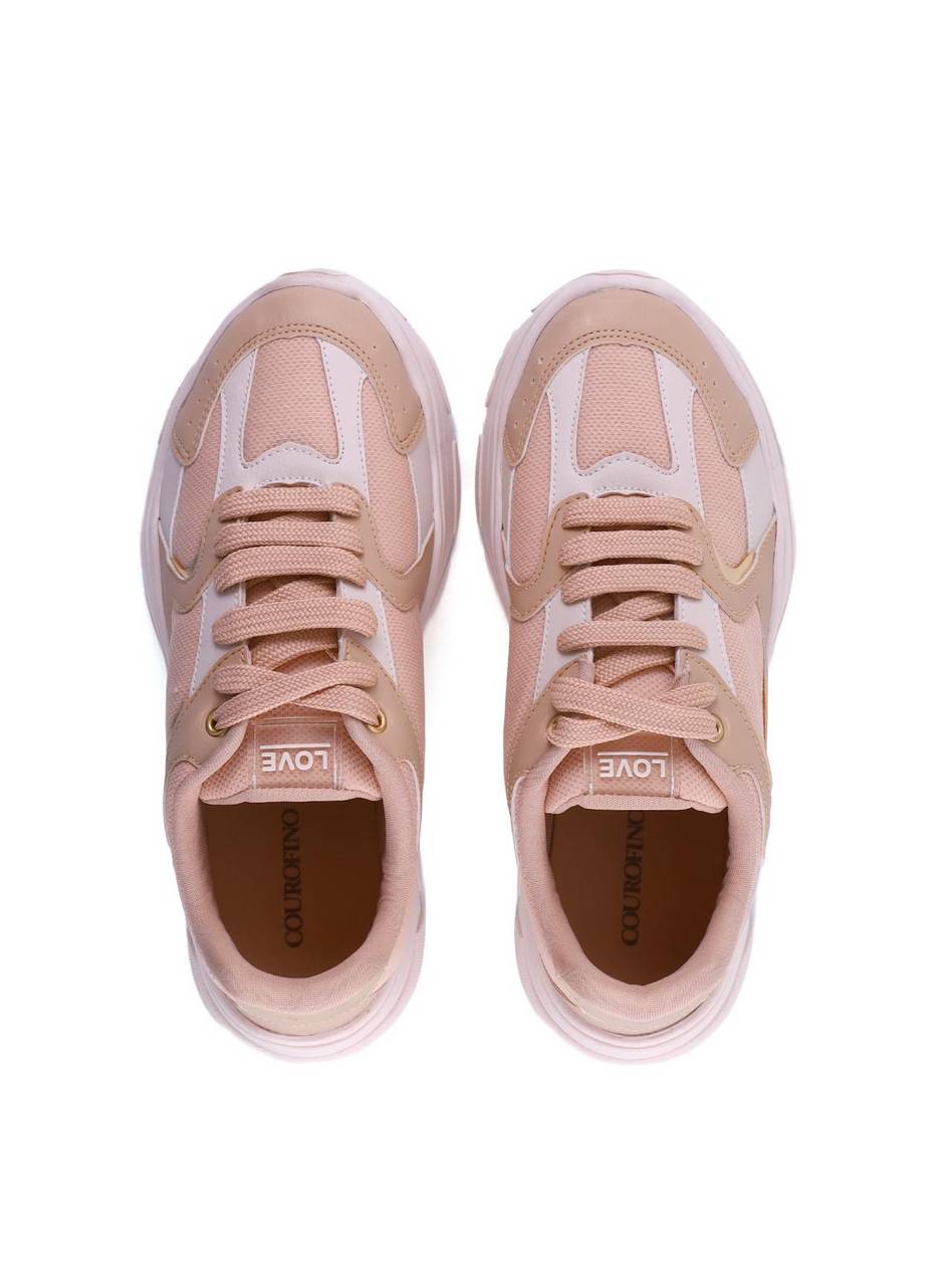 Tênis Feminino Esportivo Solado Robusto - Nude SP - 12106 - NU