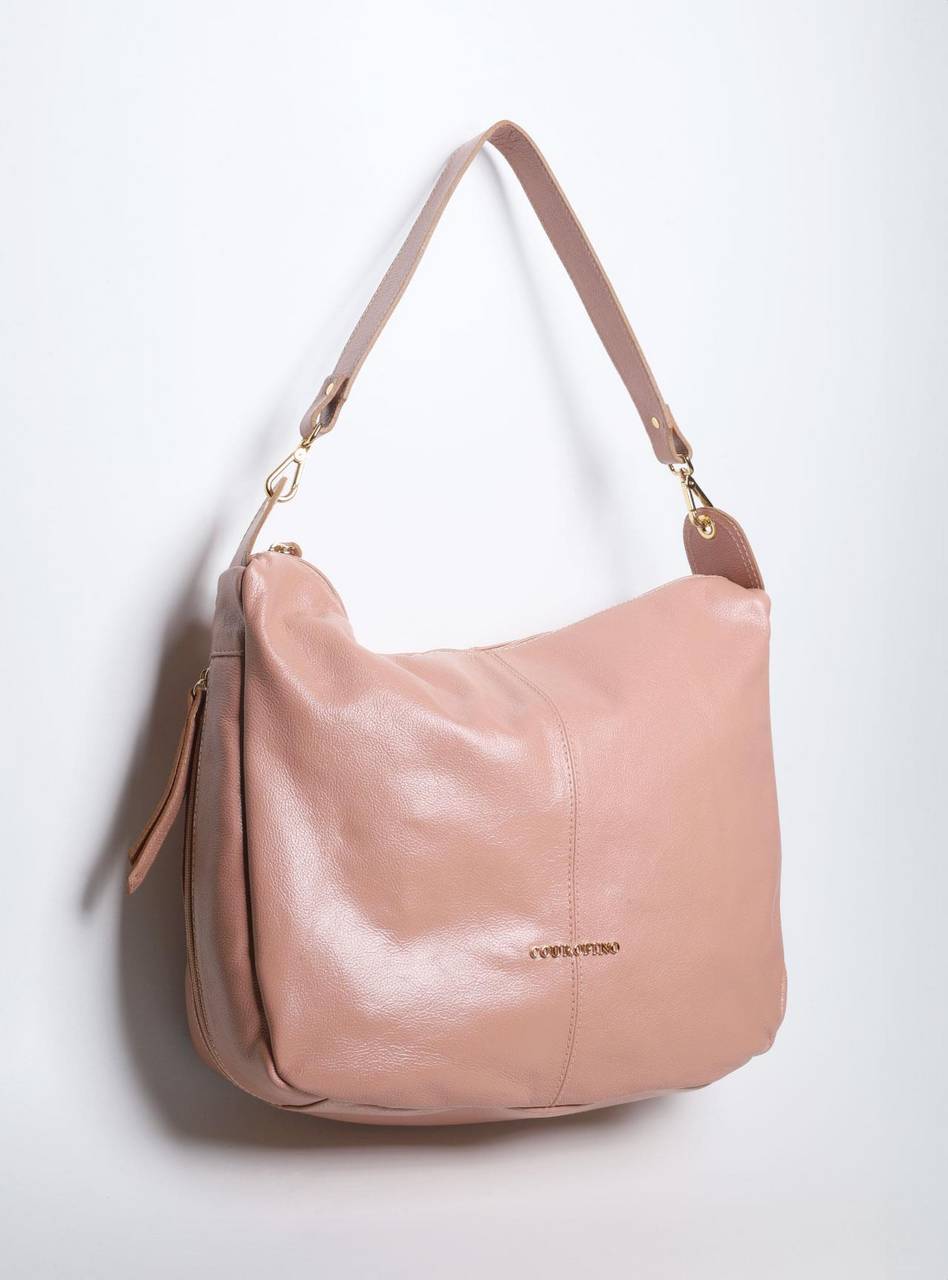 Bolsa Feminina Hobo Tiracolo Couro Nude BSI-5704 - NU