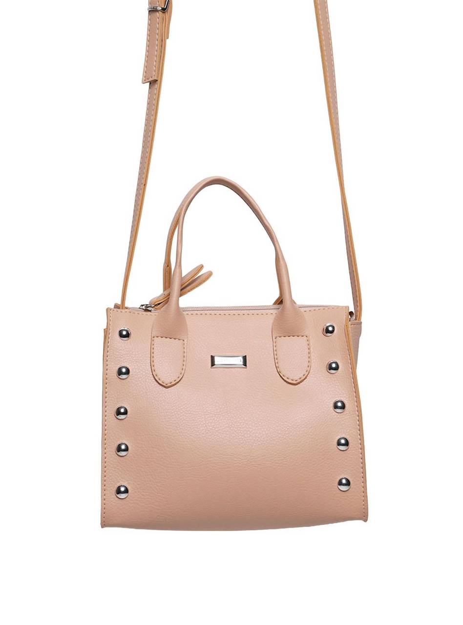 Bolsa Feminina Tote Transversal Sintético Nude BSI-5819 - NU