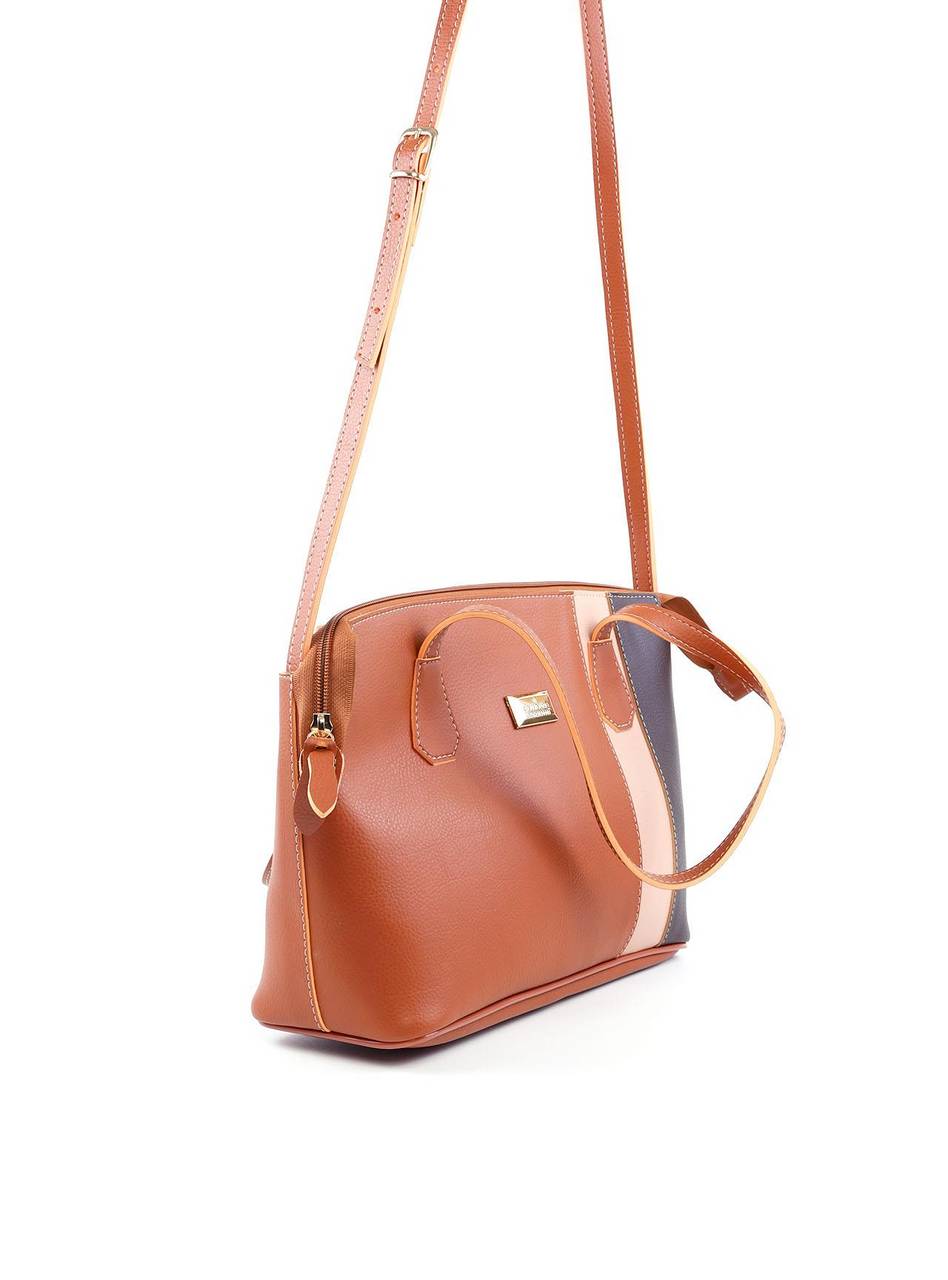 Bolsa Tote com Alça Dupla e Recortes na Vertical - Castor BSI-6125 - CS