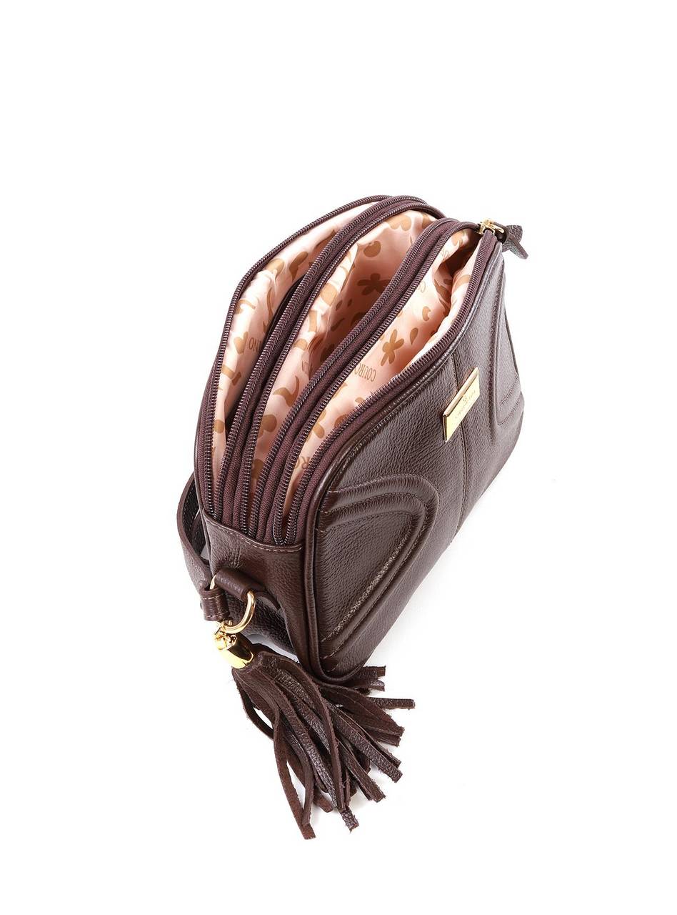 Bolsa Feminina Clutch Pequena Couro Cacau BSI-5731 - CA