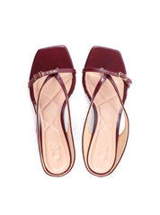 Tamanco Feminino Salto Bloco Baixo com Fivela - Vinho SDI-11839 - VI