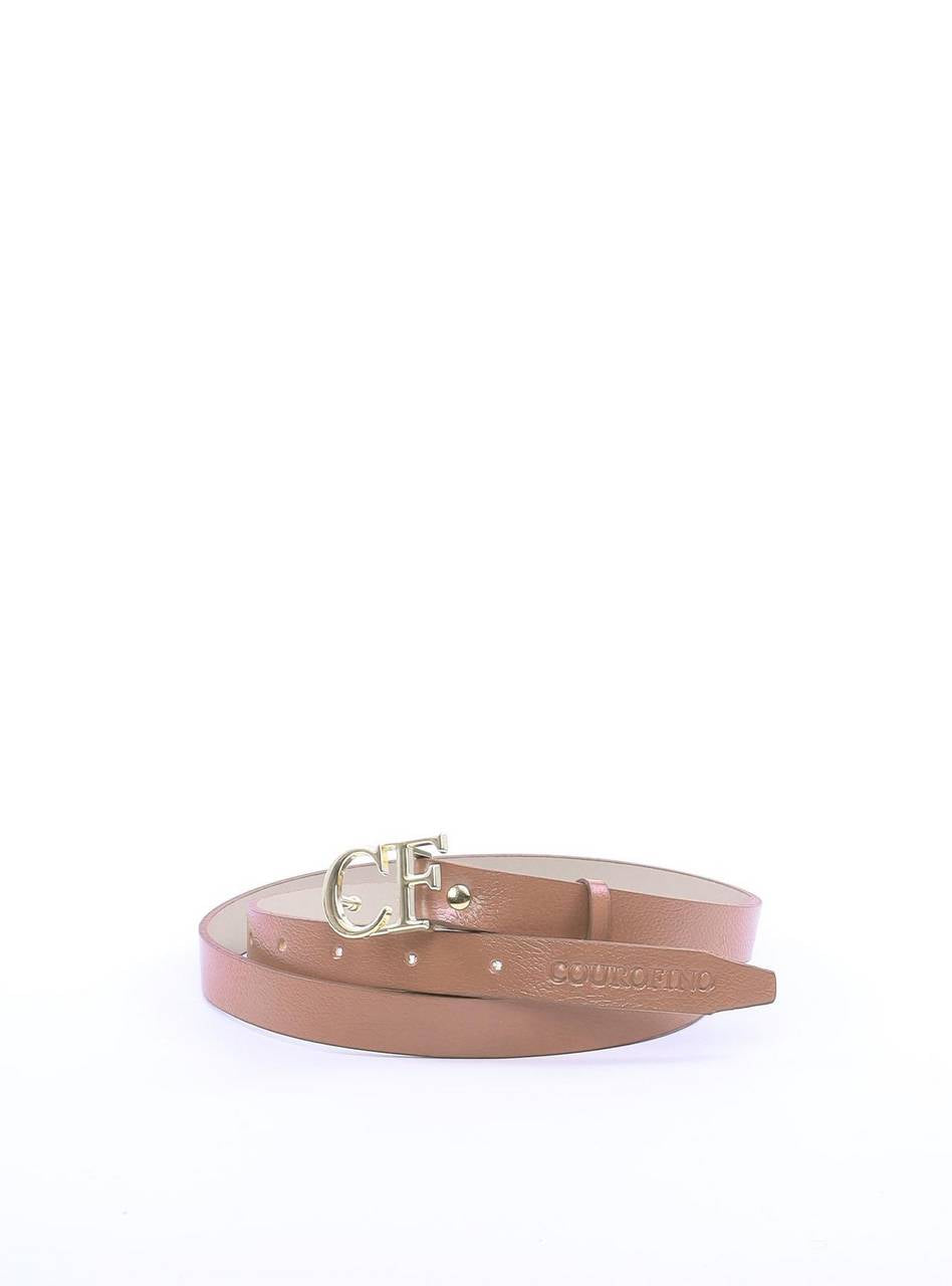 Cinto Feminino em Couro com Passador - Nude CTI-978 - NU