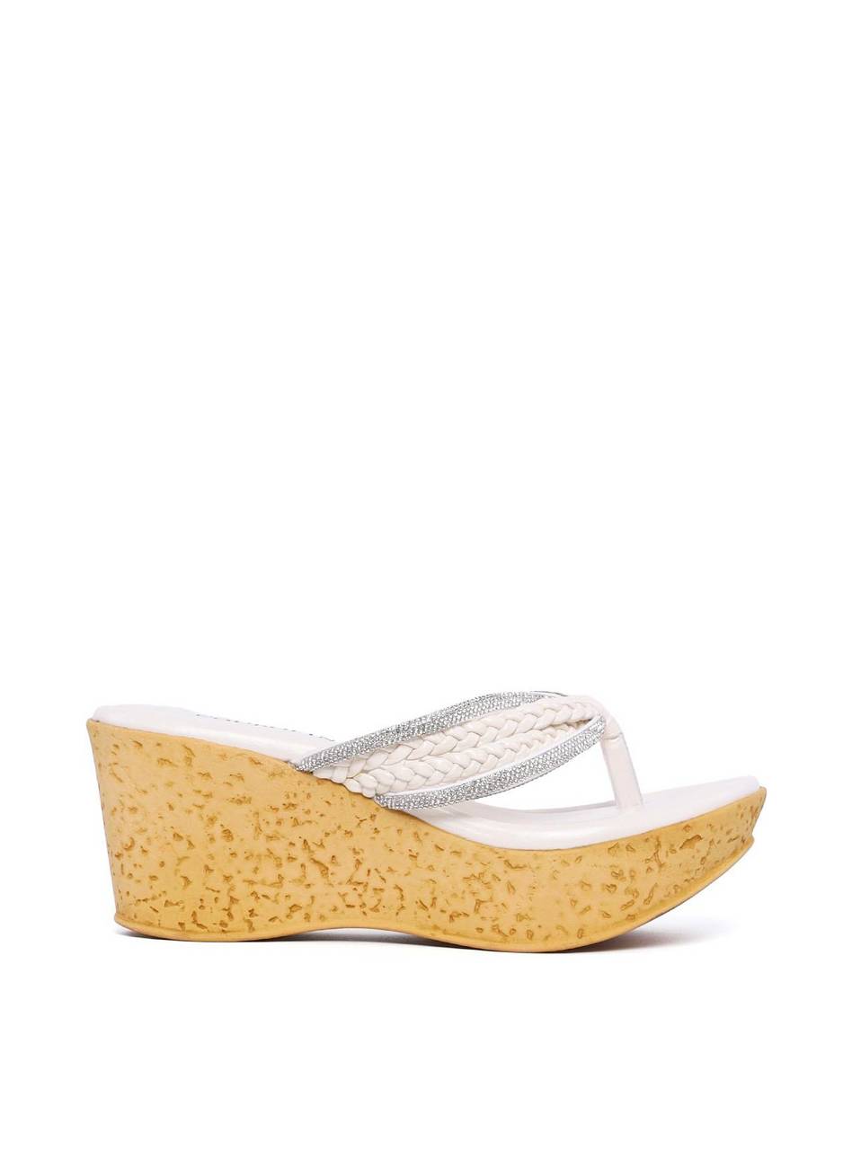 Tamanco Plataforma com Tiras e Strass - Fenno SDI-11827 - FE
