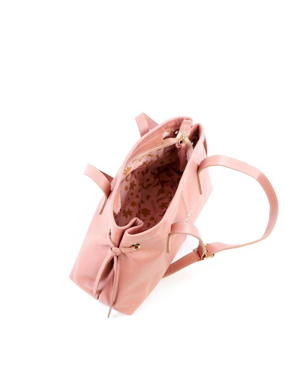 Bolsa Tote de Couro com Ilhós Laterais - Nude BSI-6223 - NU
