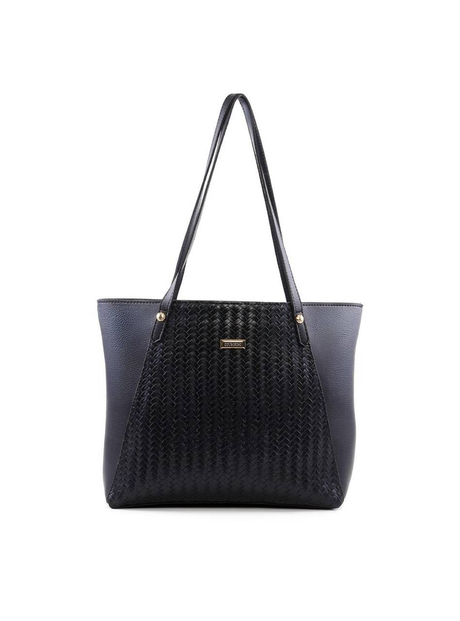 Bolsa Shopper com Detalhe de Tressê - Preta BSI-6407 - PR