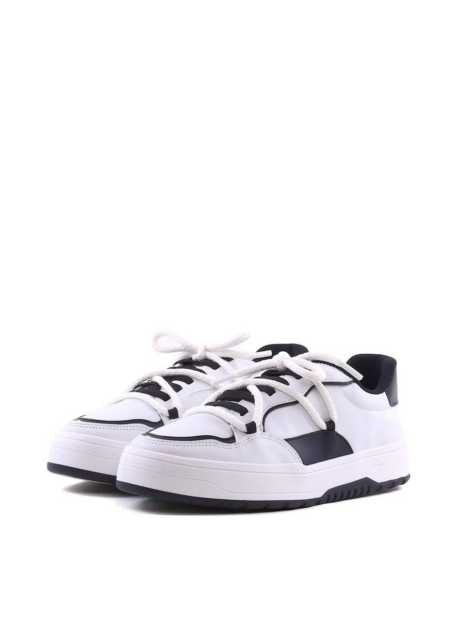 Tênis Feminino Casual com Amarração e Recortes - Preta SP-12110 - PR