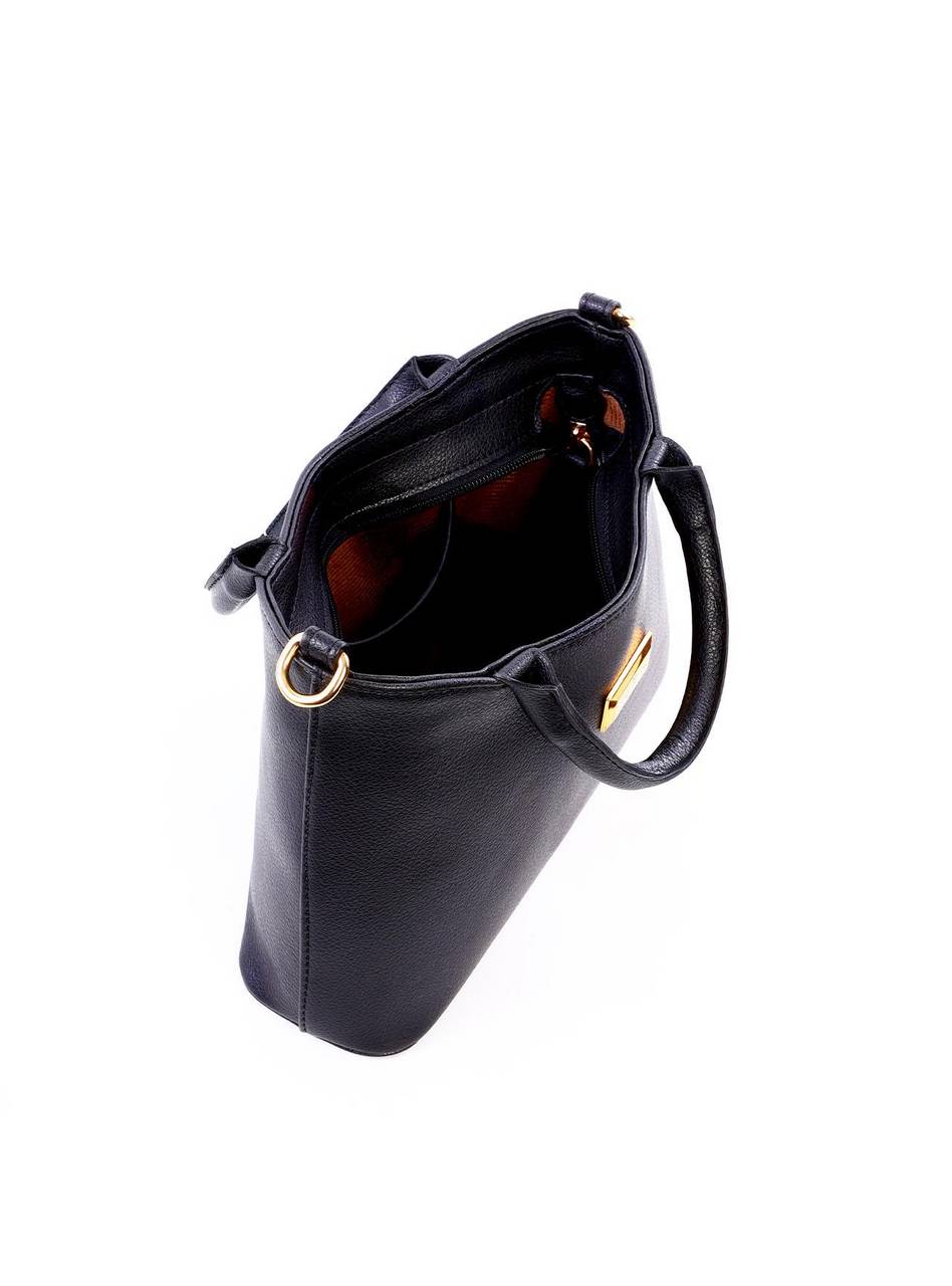 Bolsa Tote Quadrada Média Alça Dupla - Preta BSI-6278 - PR