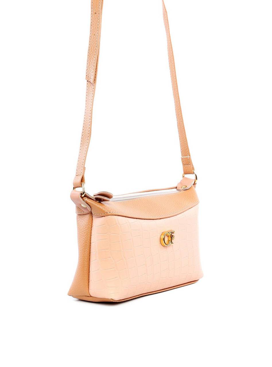 Bolsa Bag Transversal com Detalhes - Nude BSI-6206 - NU