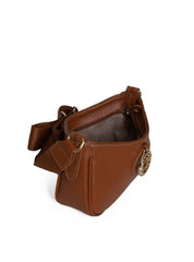 Bolsa Hobo Transversal com Bag Charm - Castor BSI-5977 - CS