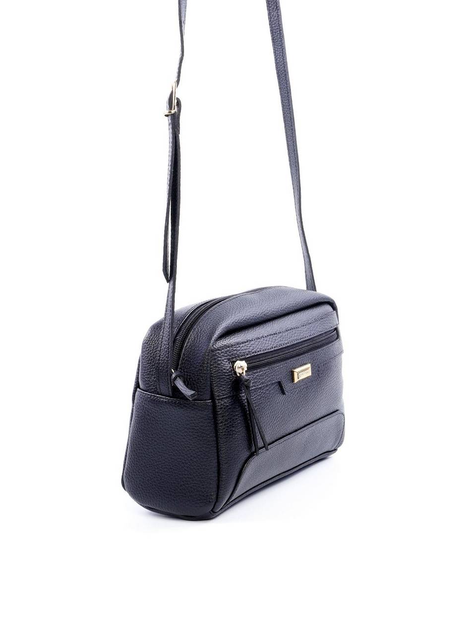 Bolsa Bag Transversal com Bolso Frontal - Preta BSI-6052 - PR