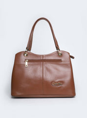 Bolsa Tote Tiracolo Grande Bolso Frontal Couro Castor BSI-5530 - CS