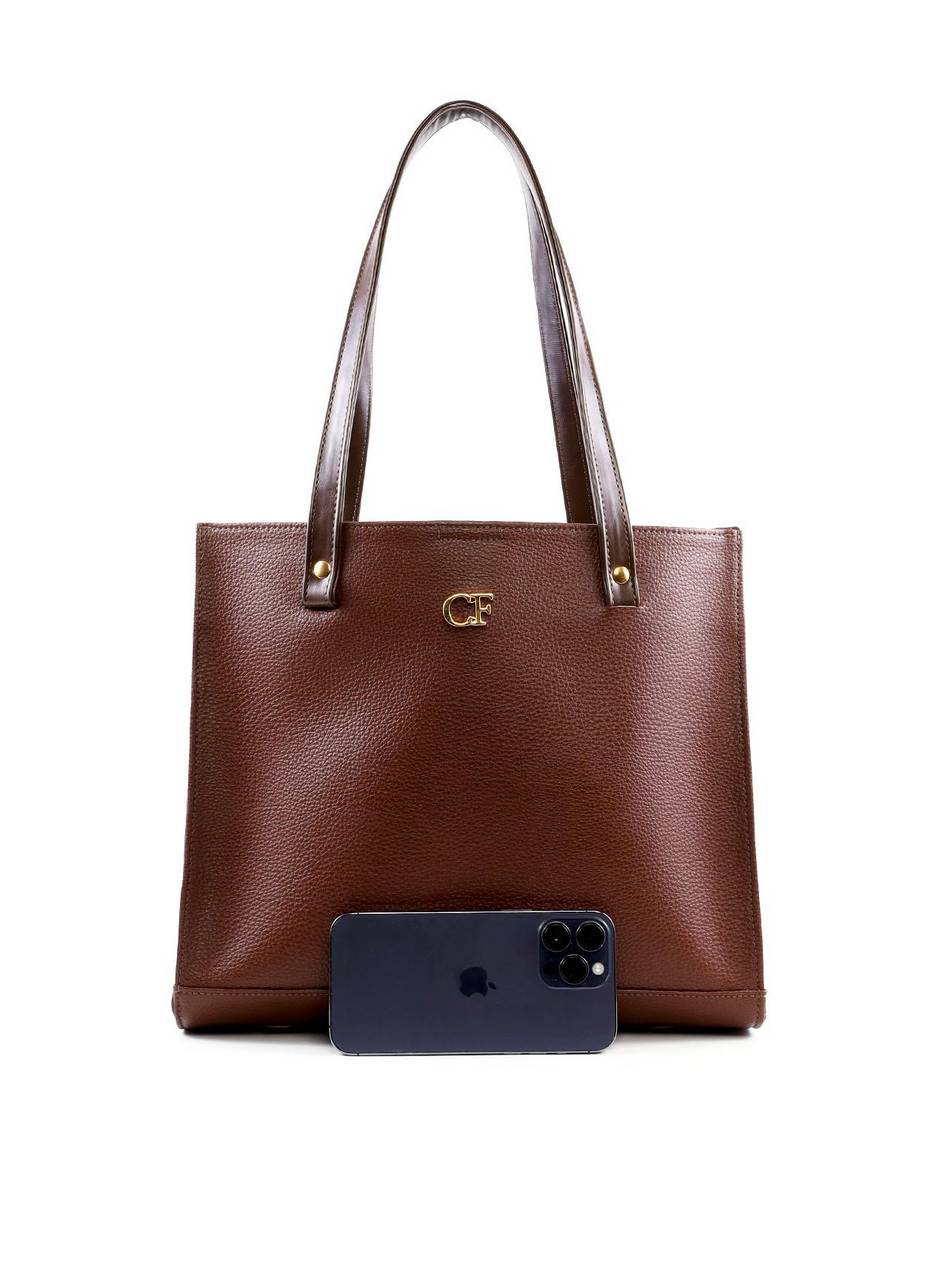 Bolsa Shopper Quadrada Três Divisórias - Cacau BSI-6429 - CA