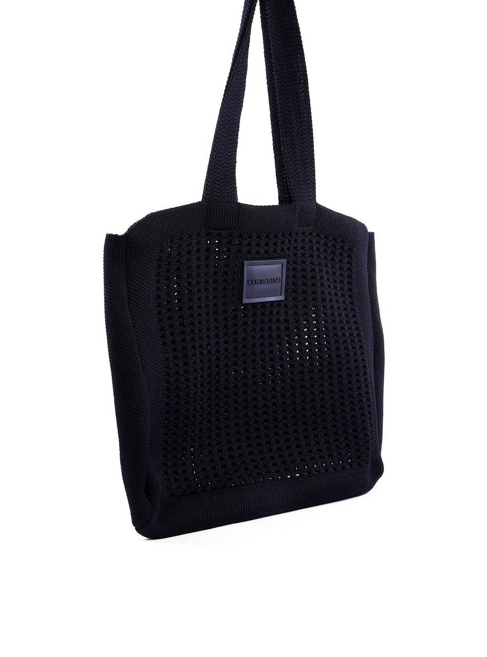 Bolsa de Tricô Quadrada - Preta BS-6327 - PR