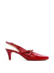 Scarpin Slingback com Fivelas Laterias - Vermelha SDI-11737 - VE