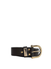 Cinto Feminino Social Espessura Media Liso Couro Preto CTI-925 - PR