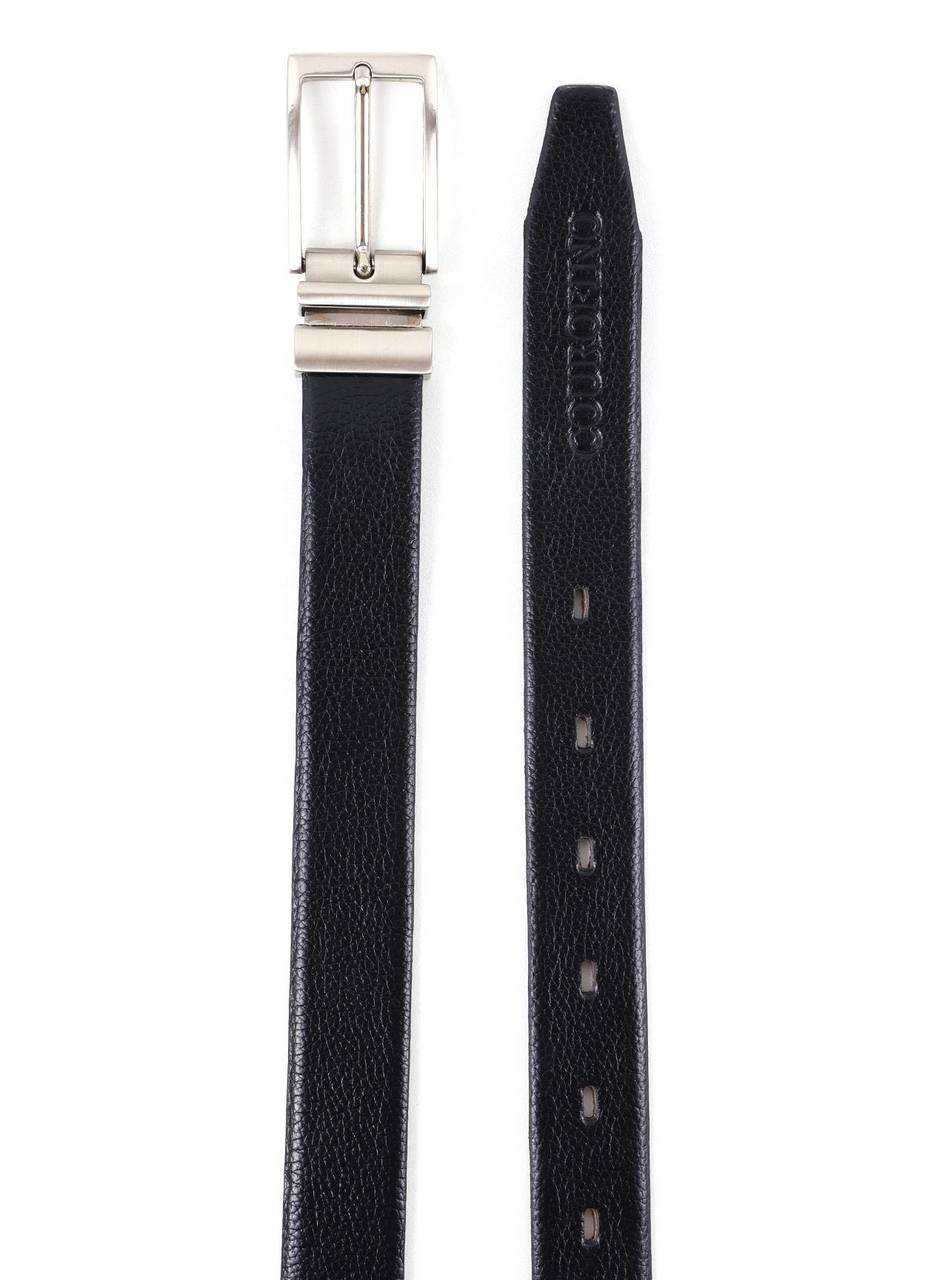 Cinto Masculino Social com Fivela Retrátil - Cacau e Preto CTI-991 - CP