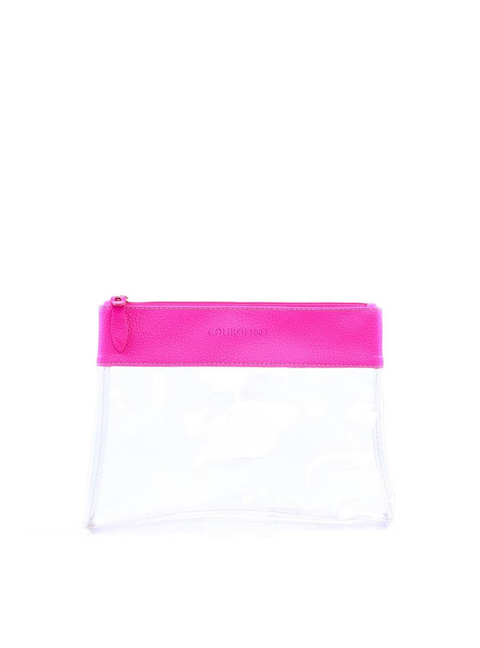 Necessaire Transparente Quadrada Pequena - Pink NSI-148 - PK
