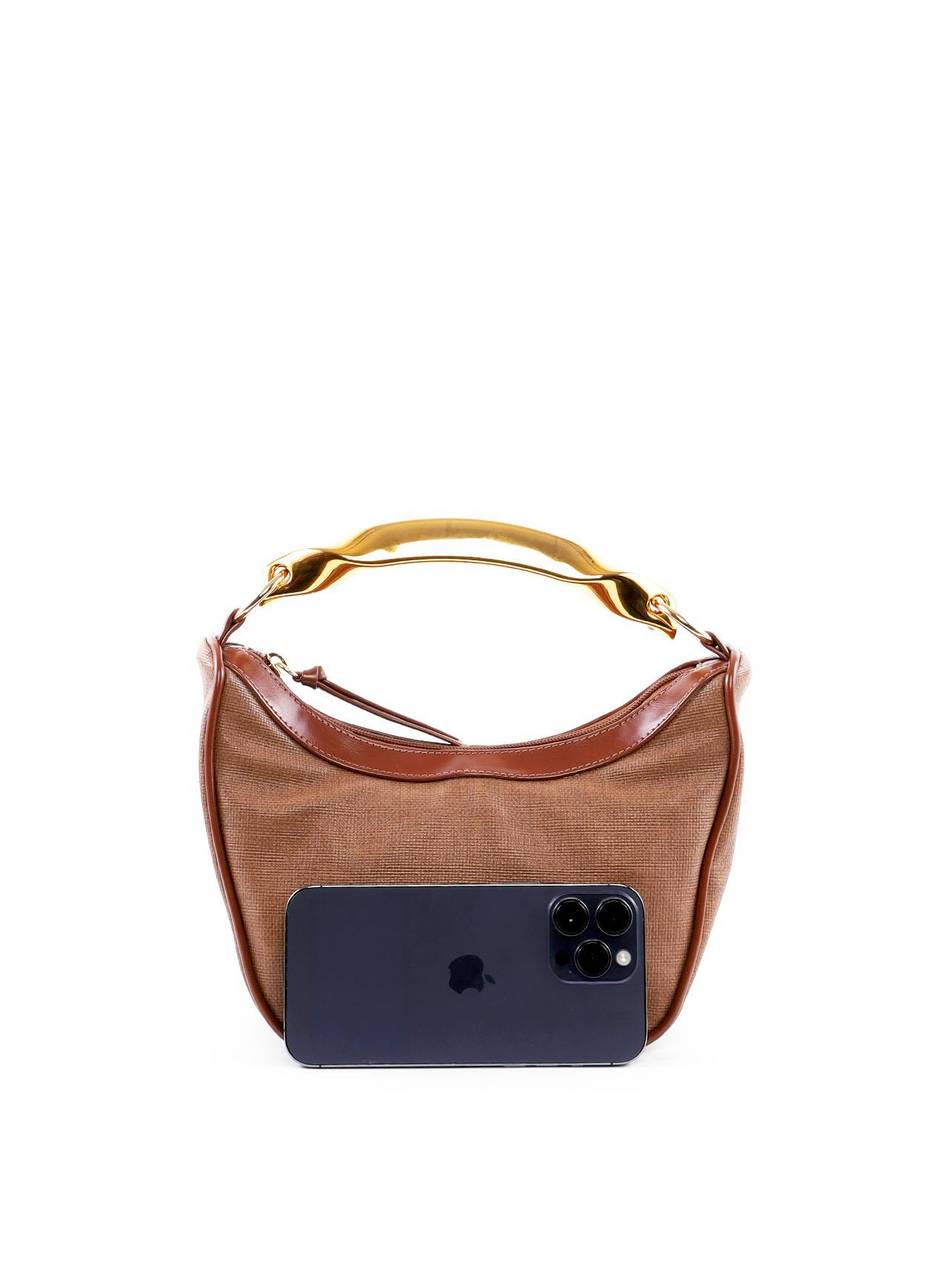 Bolsa Hobo com Alça Geométrica e Corrente - Castor BSI-6428 - CS