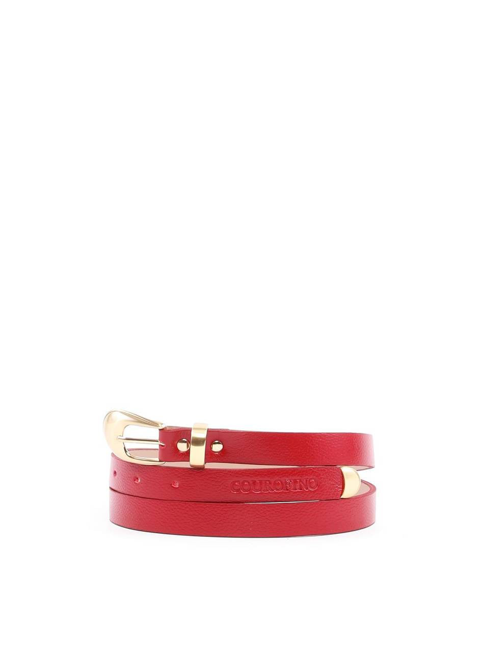 Cinto Feminino com Fivela Arredondada - Vermelha CTI-1006 - VE