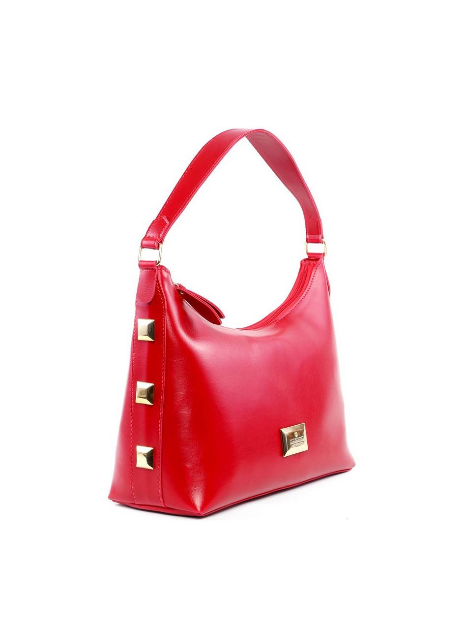 Bolsa Hobo Tiracolo com Detalhes Laterais - Vermelha BSI-6199 - VE