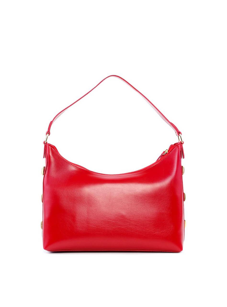 Bolsa Hobo Tiracolo com Detalhes Laterais - Vermelha BSI-6199 - VE