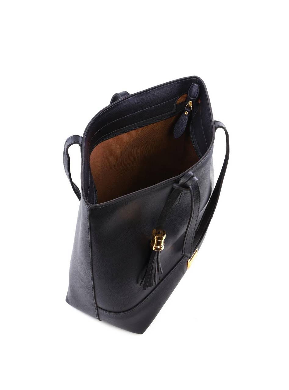 Bolsa Shopper Grande com Costura e Barbicacho - Preta BSI-6215 - PR