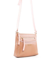 Bolsa Tote Transversal com Bolso Frontal - Nude BSI-6459 - NU