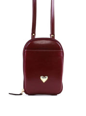 Bolsa Bag Transversal Coração Porta Celular - Vinho BSI-6396 - VI