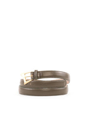Cinto Feminino Fino Fivela Assimétrica Aço Escovado - Verde CTI-1009 - VD