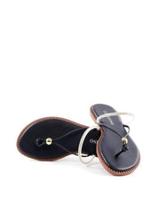 Rasteira com Strass e Detalhe de Esfera - Preta SDI-12128 - PR