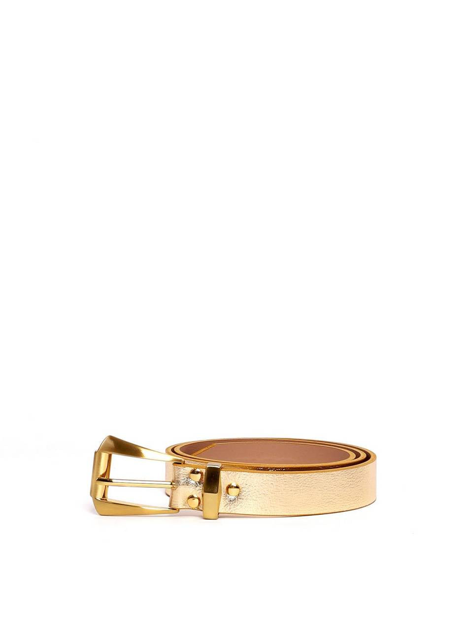 Cinto Feminino Fivela Grande em Couro - Ouro CTI-1005 - AU
