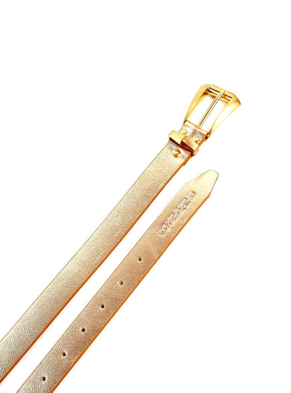 Cinto Feminino Fivela Grande em Couro - Ouro CTI-1005 - AU