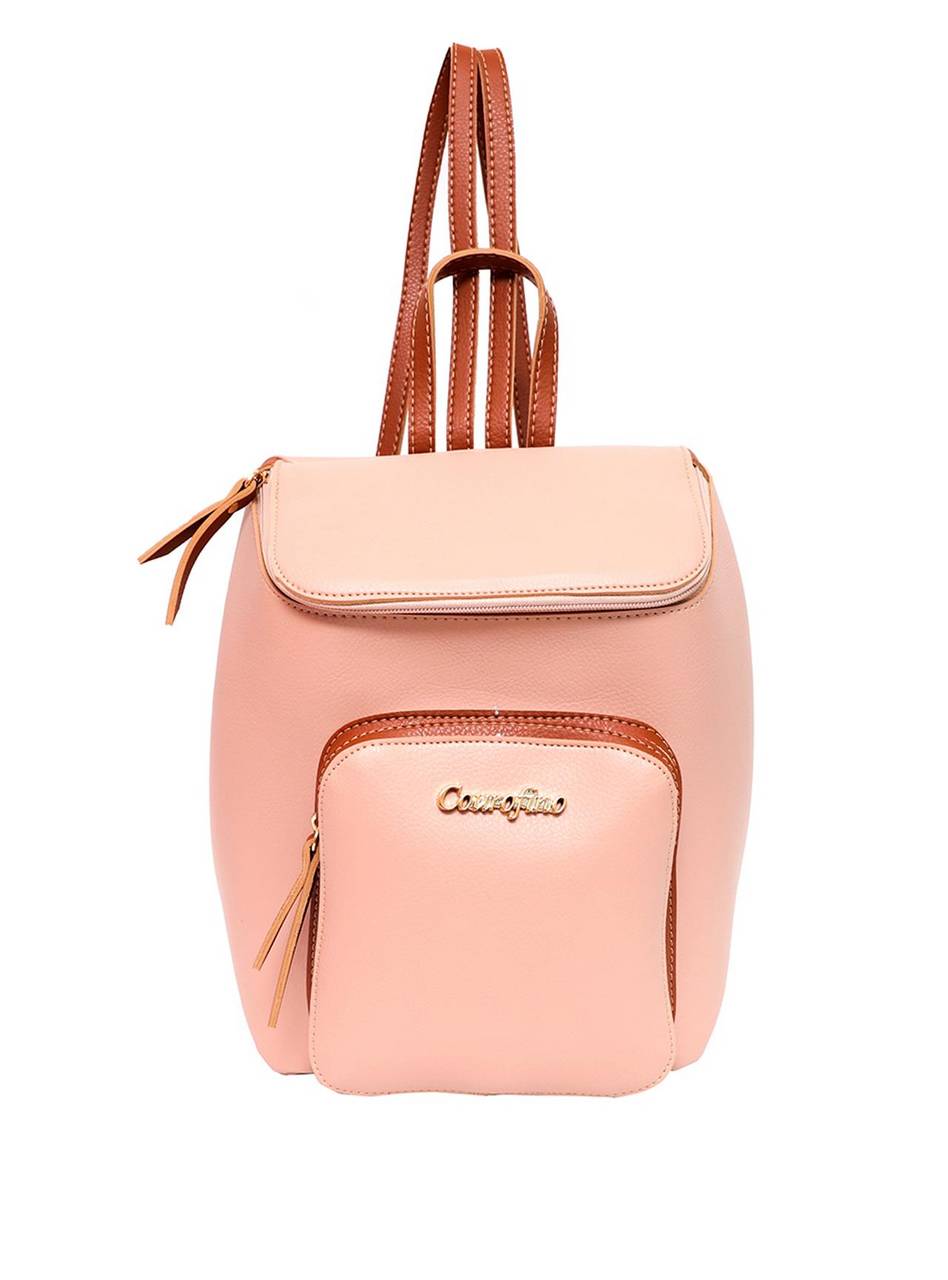 Mochila Casual Bolso Externo Frontal Nude MEI-398 - NU