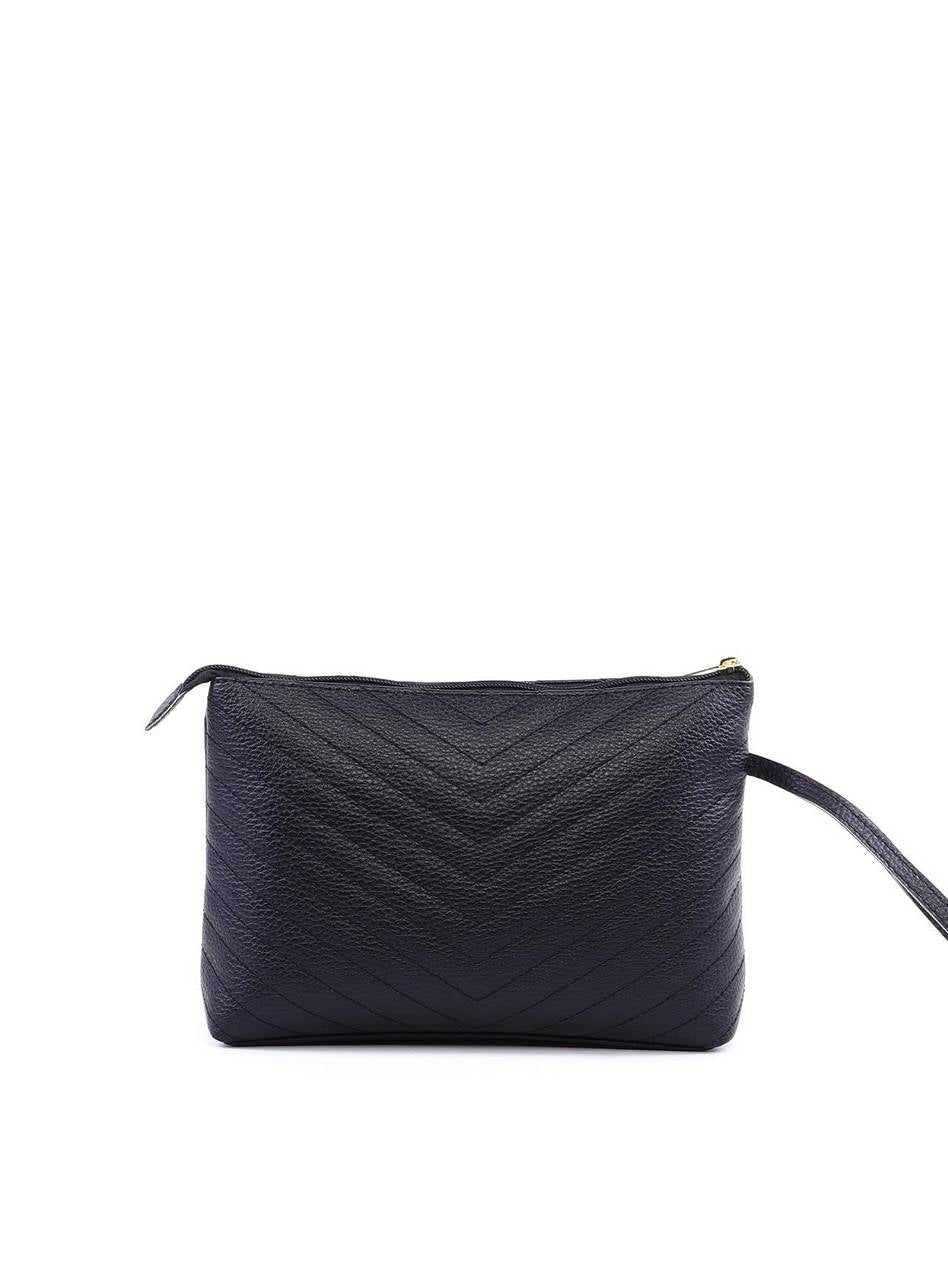 Bolsa Clutch com Detalhe de Costura - Preta BSI-6317 - PR