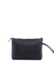 Bolsa Clutch com Detalhe de Costura - Preta BSI-6317 - PR