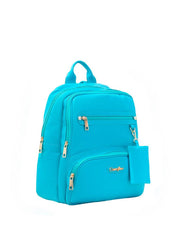 Mochila Casual Grande Porta Moedas Couro Azul MEI-428 - AZ