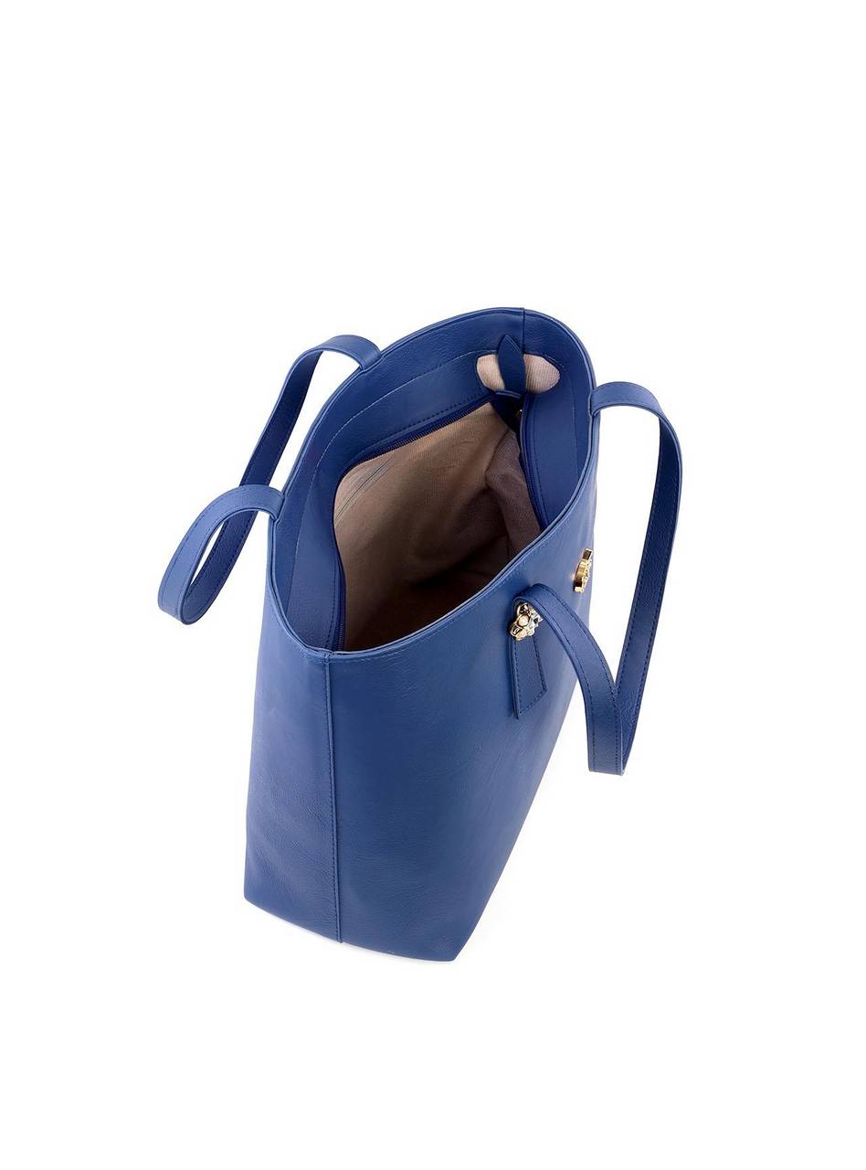 Bolsa Shopper Tiracolo com Flor - Azul BSI-6196 - AZ