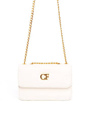 Bolsa Satchel Quadrada com Alça de Corrente - Branca BSI-6287 - BR