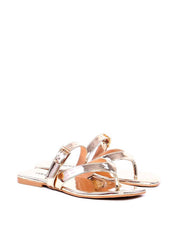 Sandália Feminina Rasteira de Dedo - Ouro SDI-11698 - AU