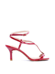 Sandália de Salto com Tiras e Detalhe de Coração - Vermelha SDI-11764 - VE