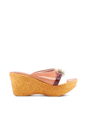 Tamanco Plataforma de Cortiça com Bridão - Nude SDI-11805 - NU
