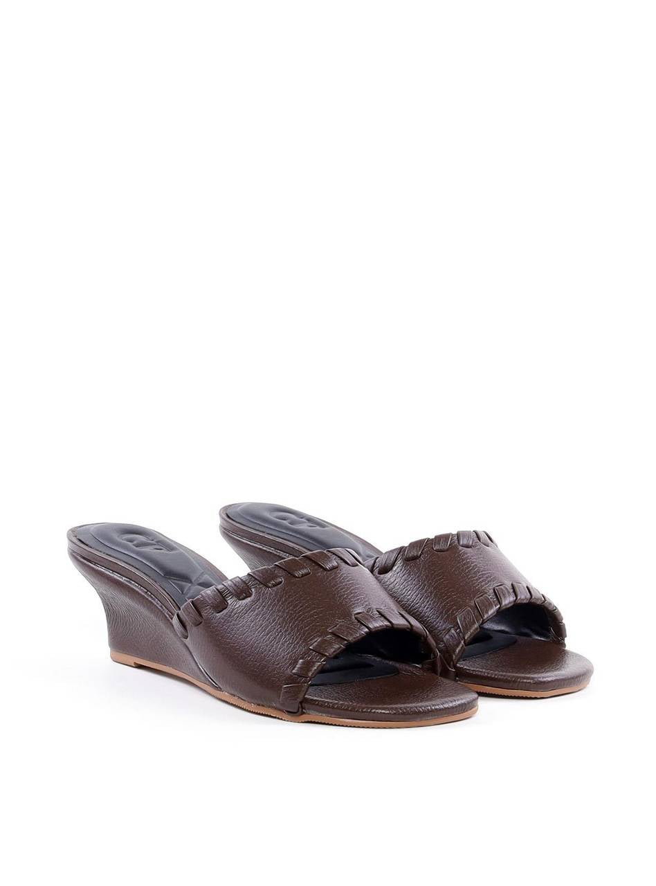 Tamanco Anabela com Desponto Whipstitch - Cacau SDI-12126 - CA